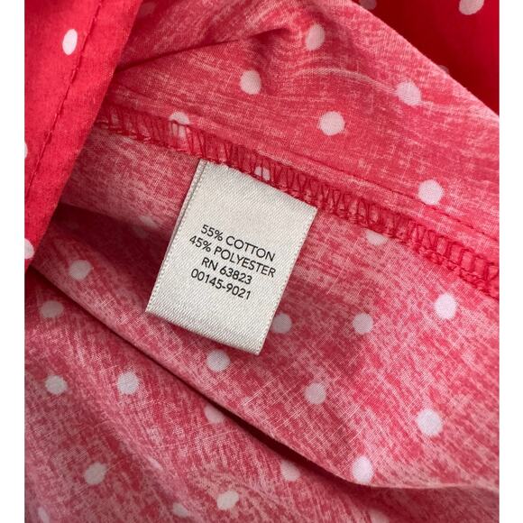 Christopher & Banks Medium 3/4 Sleeve Polka Dot Button Front Shirt - Picture 4 of 8